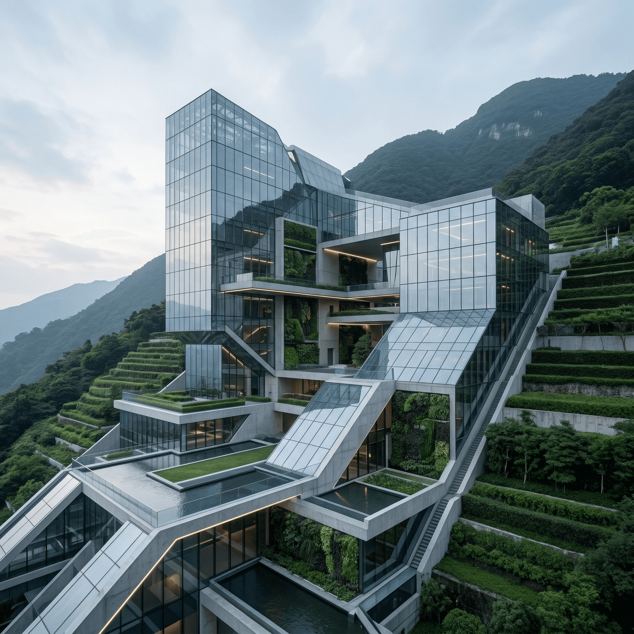 Quiet Grid Villa architectural concept